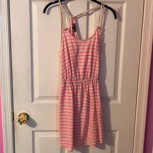 Express pink and beige striped dress! Size Small!